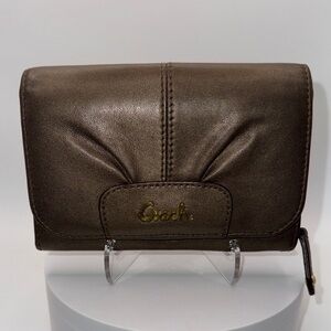 Coach Madison Pleated Leather Accordion Zip Wallet